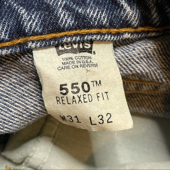 Levi's 550 Orange Tab Jeans 31X32 Relaxed Made USA - Picture 8 of 10
